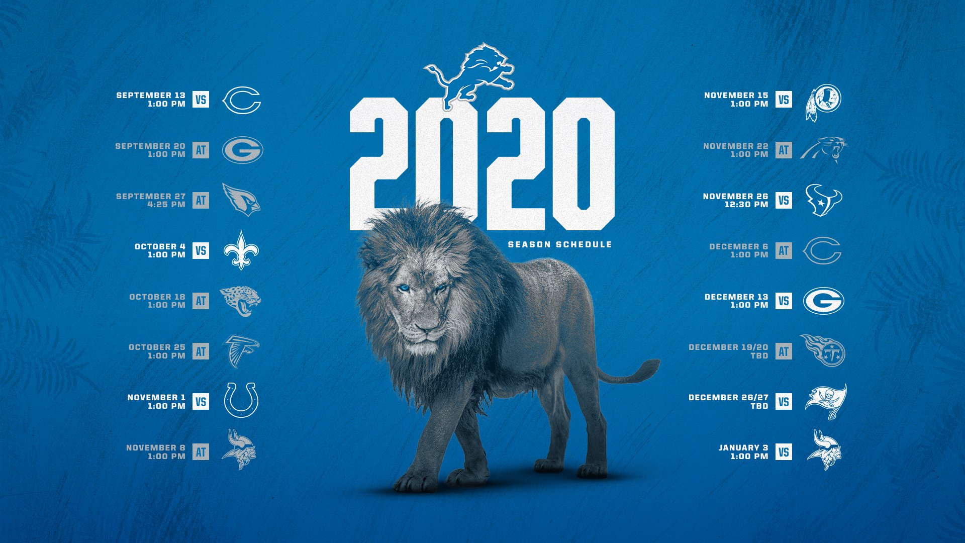 Detroit Lions Schedule 2020: TV Schedule, Early Odds Revealed For Each Game - Sports Odds Digest